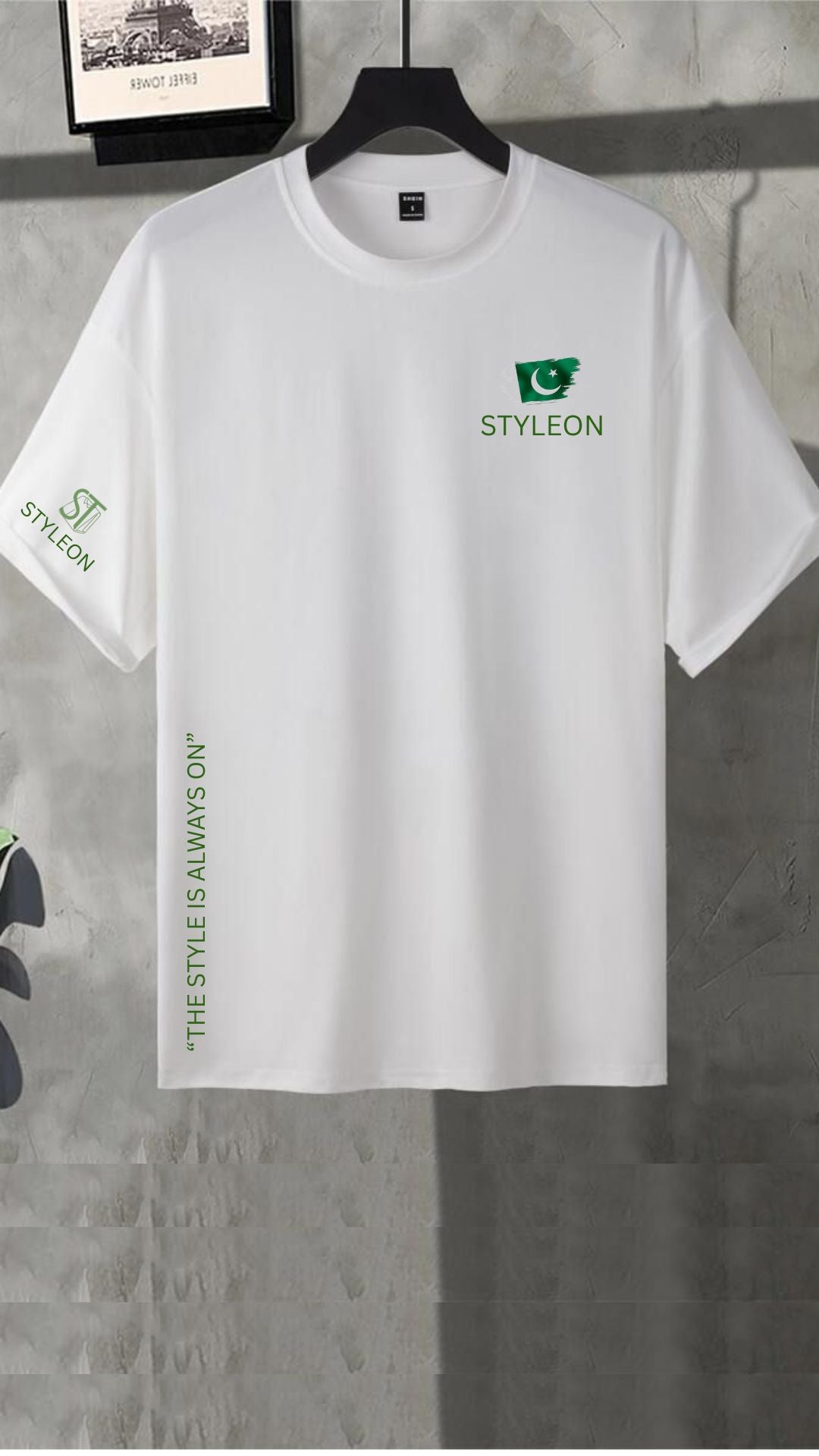 Down shoulder White Tees Azadi 3