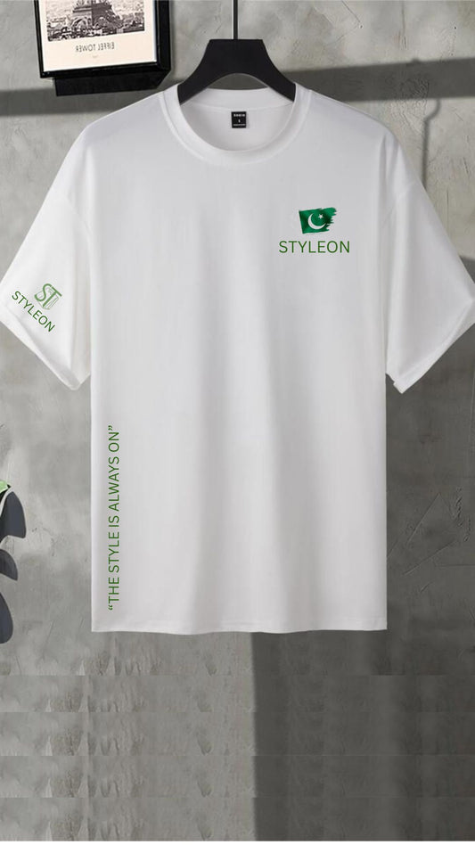 Down shoulder White Tees Azadi 2
