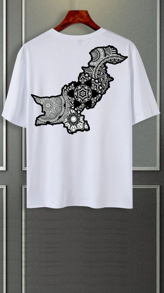 Down shoulder White Tees Azadi 3