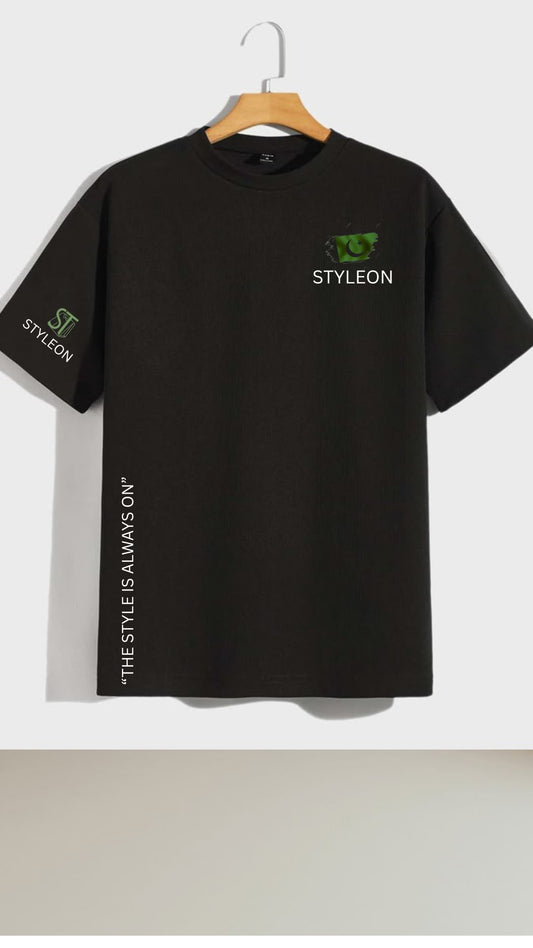 Down shoulder Black Tees Azadi 1‎